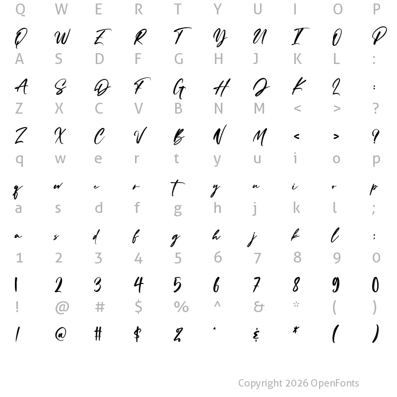 Character Map of Soul Collections Regular
