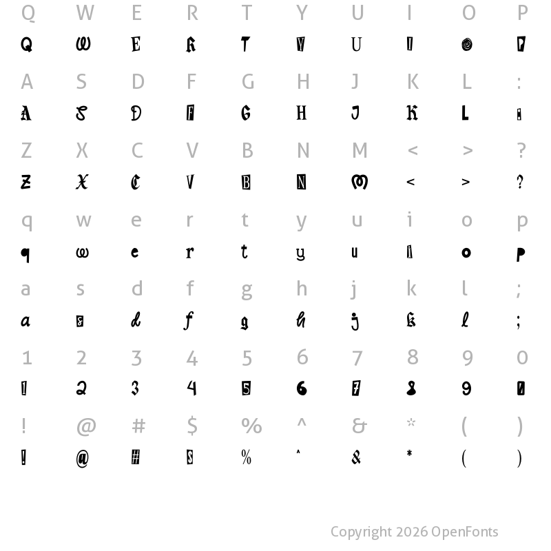 Character Map of Sound Distortion Regular