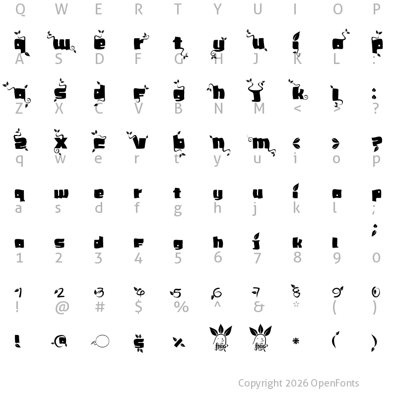 Character Map of SoupLeaf Medium
