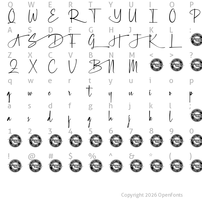 Character Map of South Dakota Demo Regular