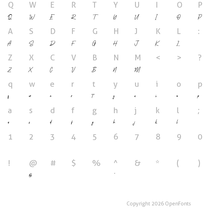 Character Map of Southavely Free Regular