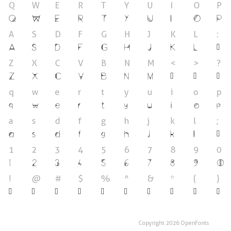 Character Map of Space Regular