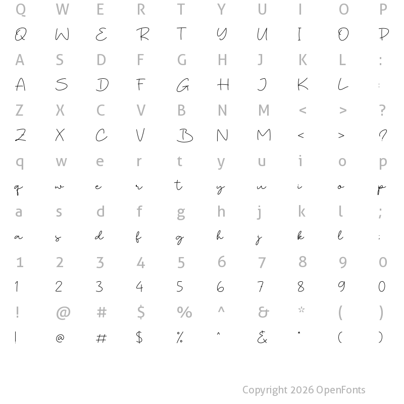 Character Map of Spearfish Regular