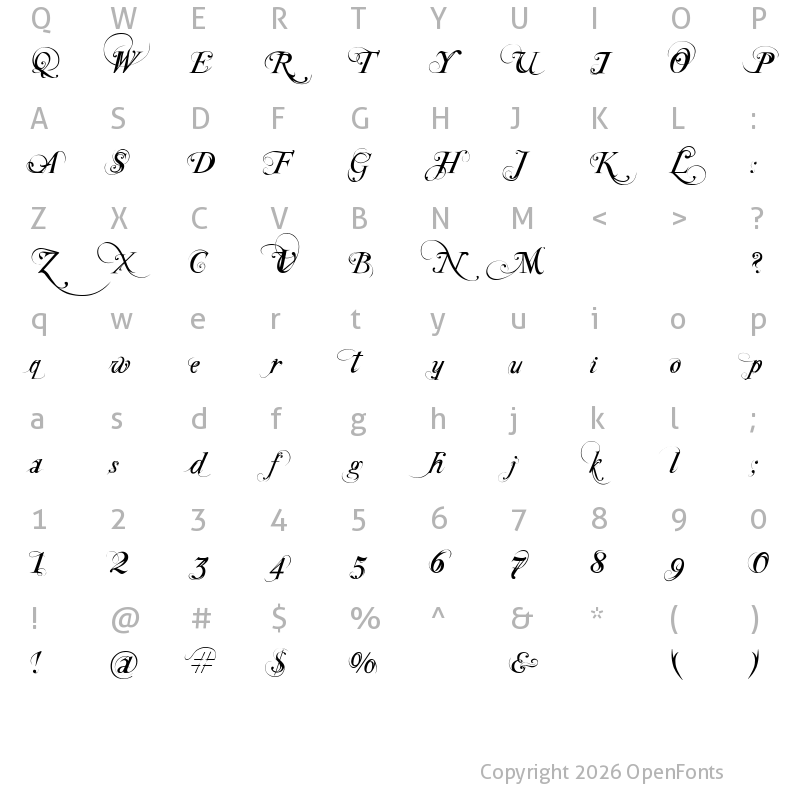 Character Map of Special Type Regular