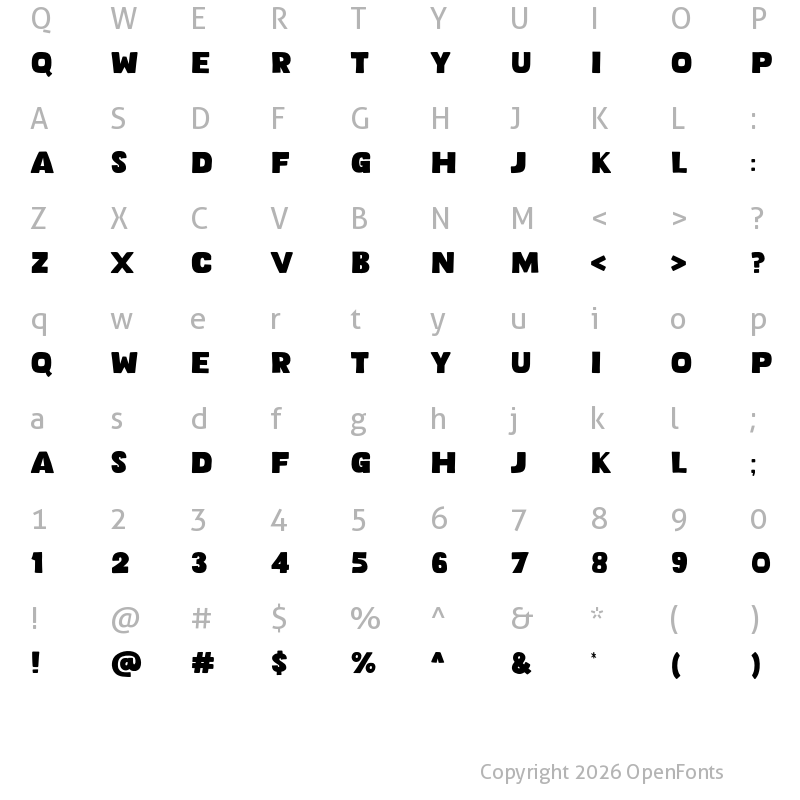 Character Map of Spicy Sushi Regular