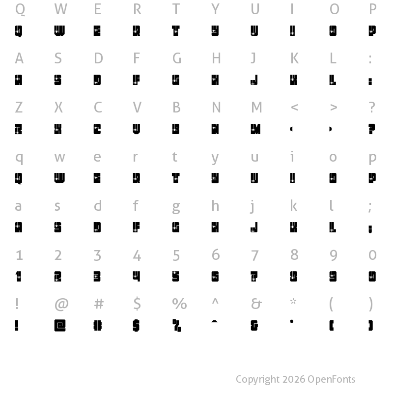 Character Map of Spider Regular