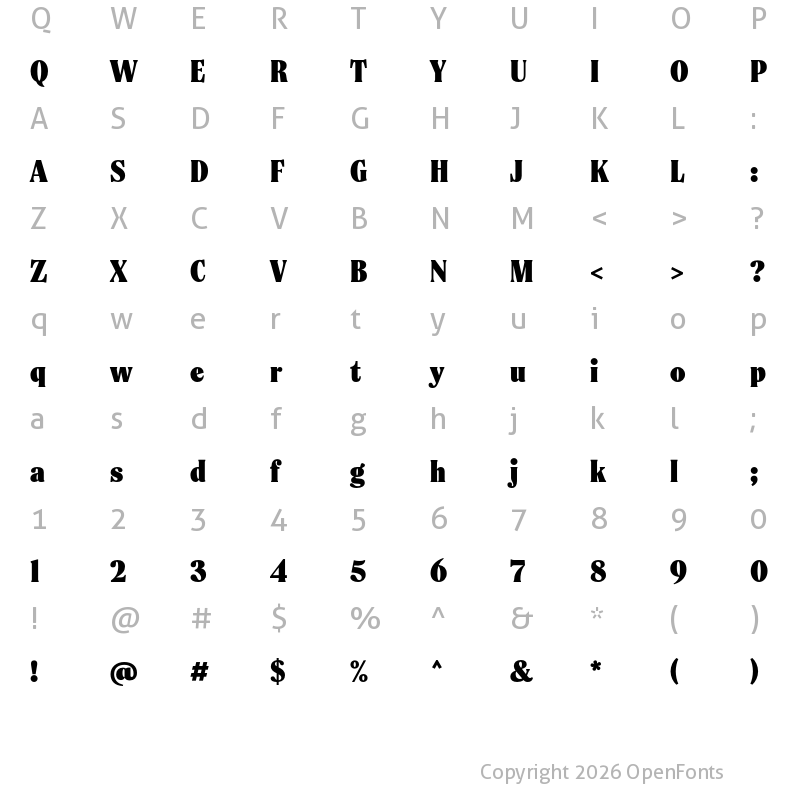 Character Map of Spirits Neutral Black