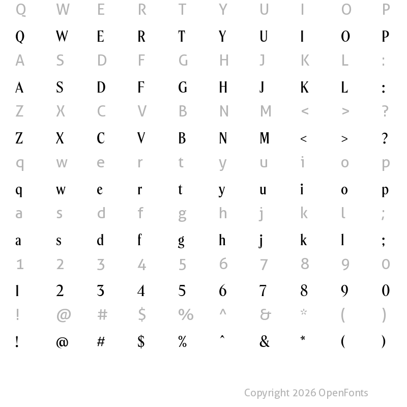 Character Map of Spirits Sharp Light