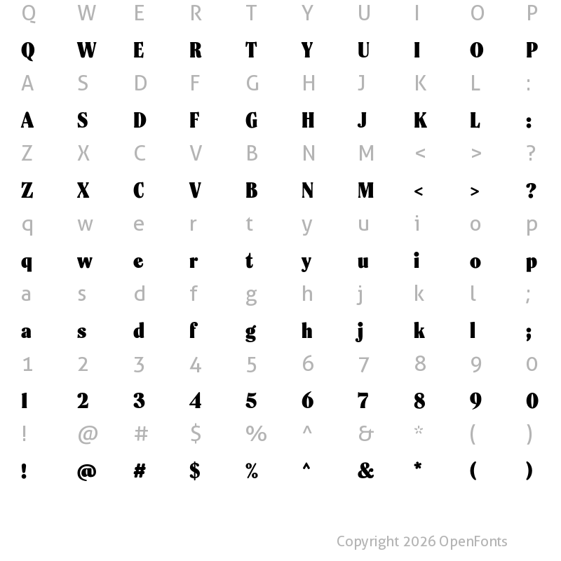 Character Map of Spirits Soft Black