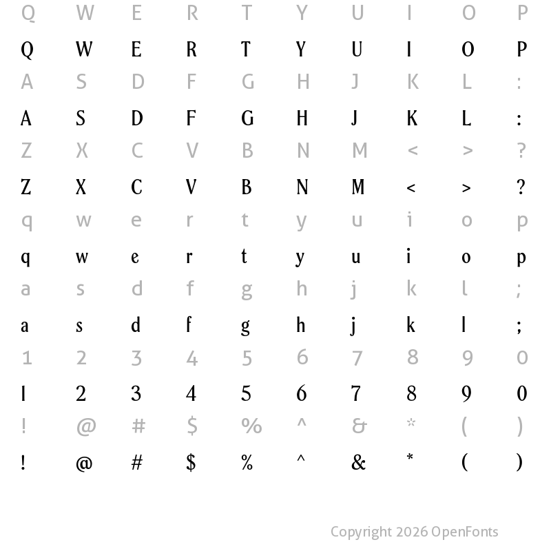 Character Map of Spirits Soft Light