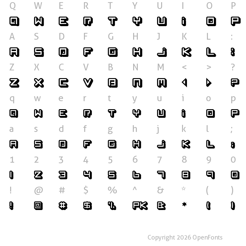 Character Map of spleen machine Regular