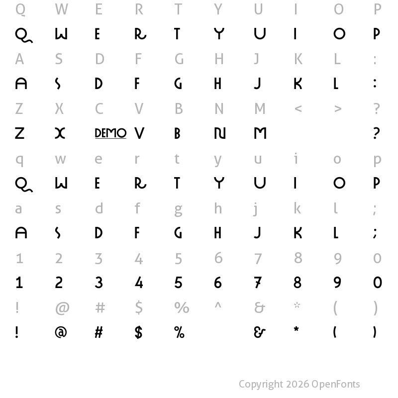 Character Map of ST Noodles Grotesque Medium Medium