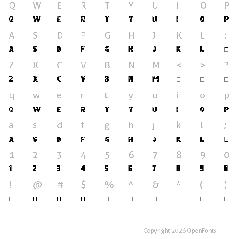 Character Map of StarBold Bold