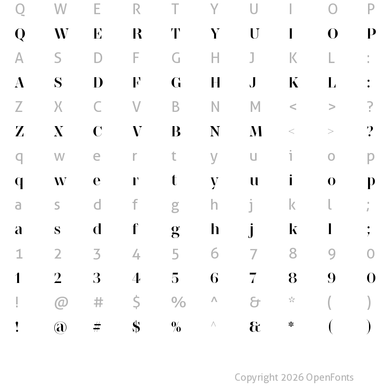Character Map of Stardom Regular