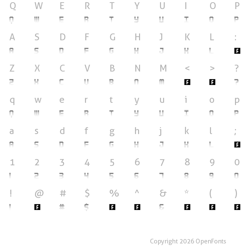 Character Map of Starlight Regular