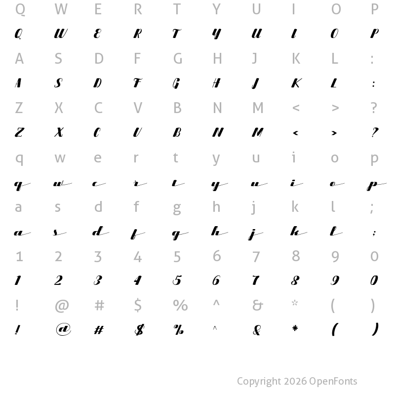 Character Map of Starling Regular