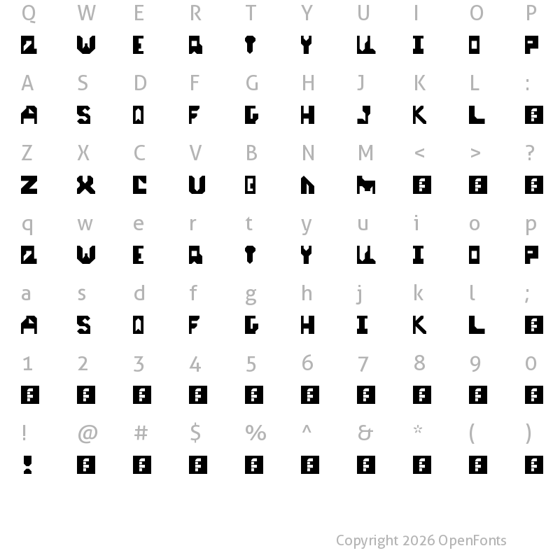 Character Map of Start Up Regular