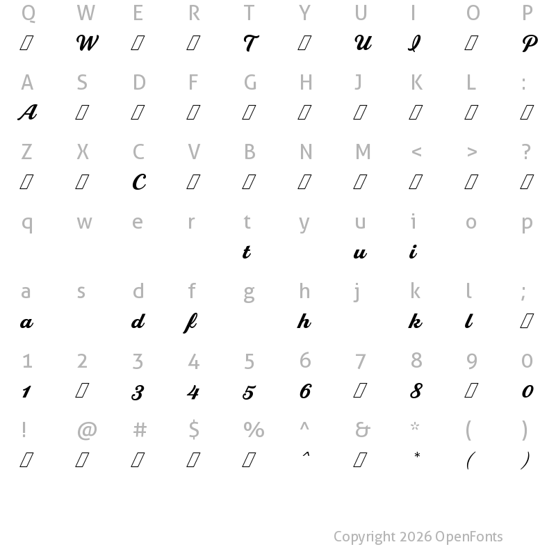 Character Map of Stash-Bd ?