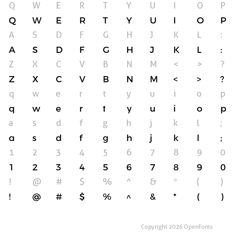 Character Map of Steamflix Montserrat Regular
