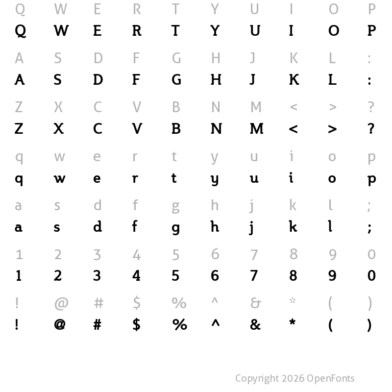 Character Map of Steinem Bold
