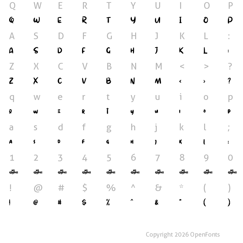 Character Map of Stella Regular