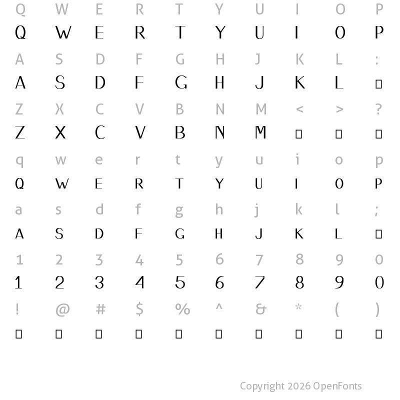 Character Map of Stembase Regular
