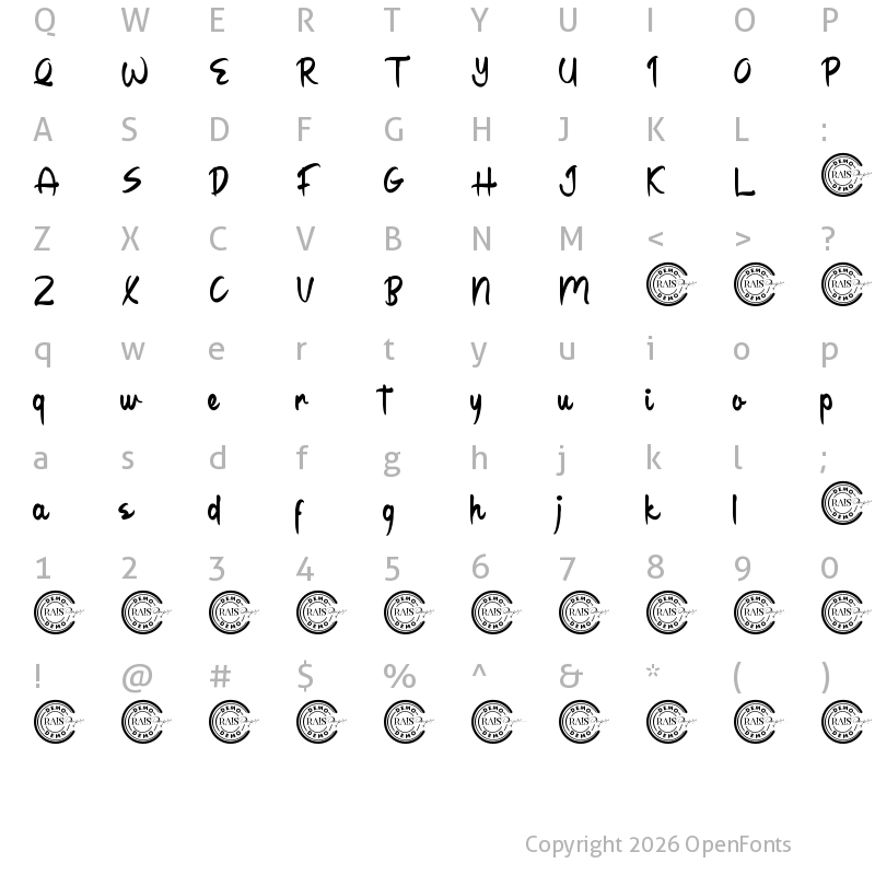 Character Map of Stephalli Demo Regular
