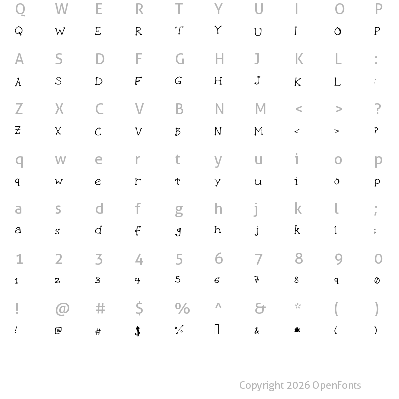Character Map of stephanieeeserif Medium