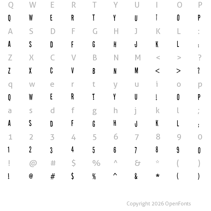Character Map of Stereofidelic Regular