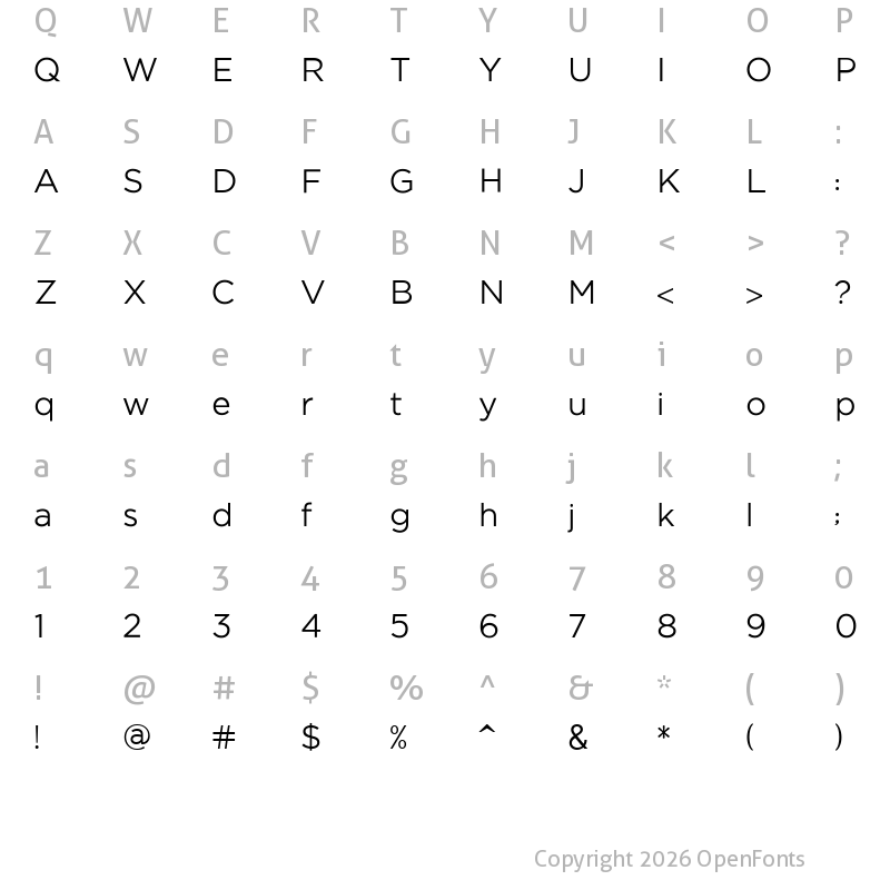 Character Map of Stiepa Sans Bold