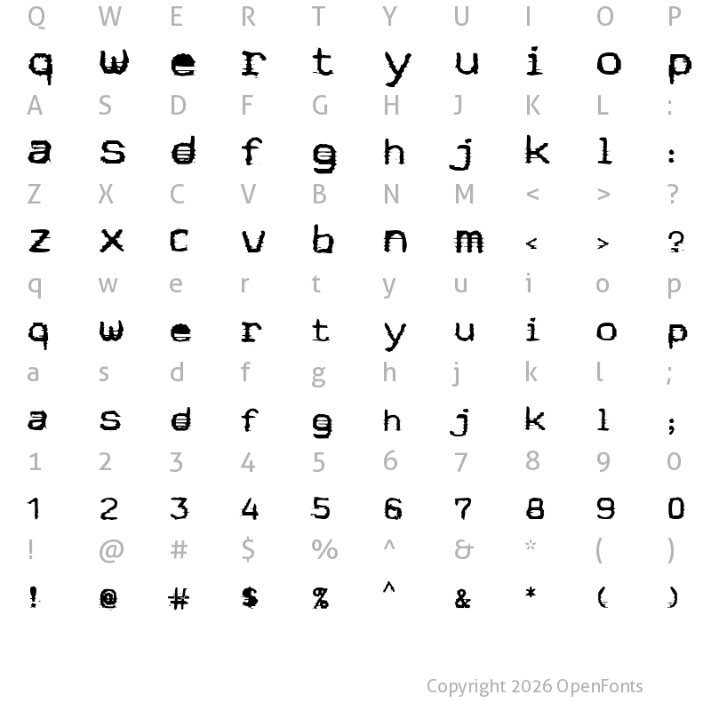 Character Map of Stock Quote Normal