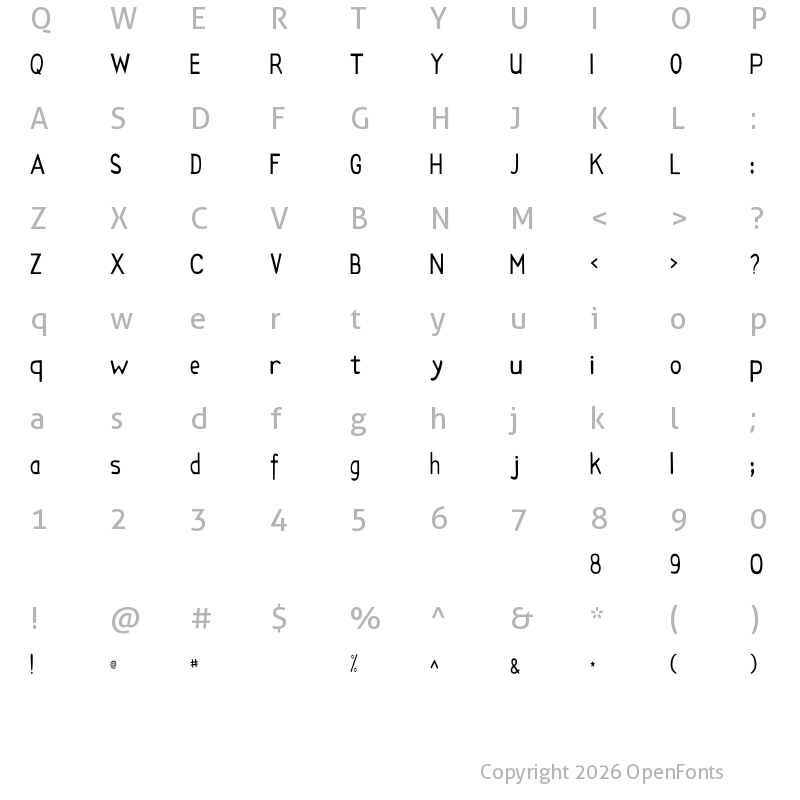 Character Map of Stockhlom - Personal Use Regular