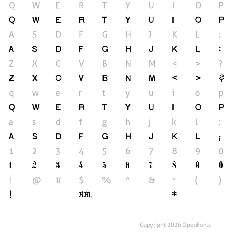 Character Map of Stoehr numbers Regular