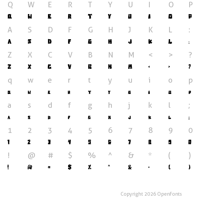 Character Map of Stone_Head Regular