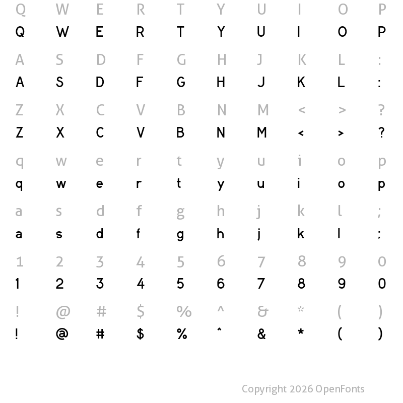 Character Map of Storgata Regular