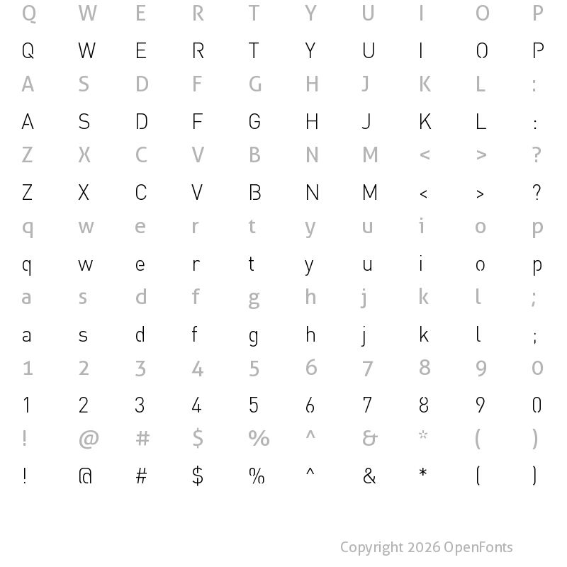 Character Map of Streetvertising Light