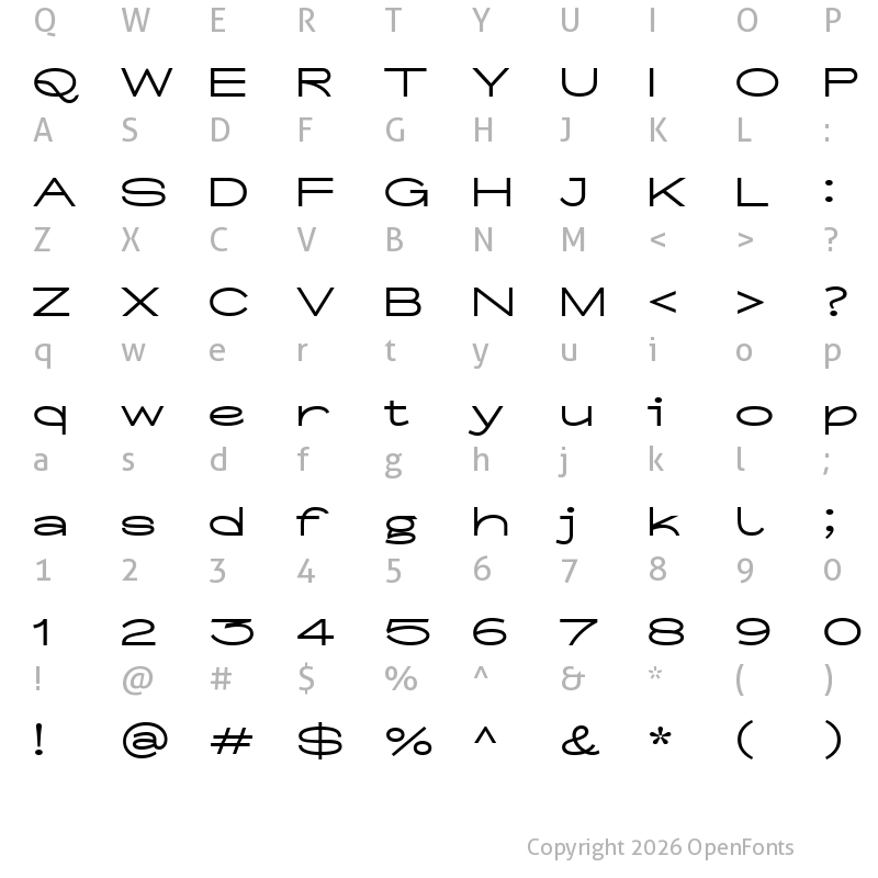 Character Map of String Beads Regular