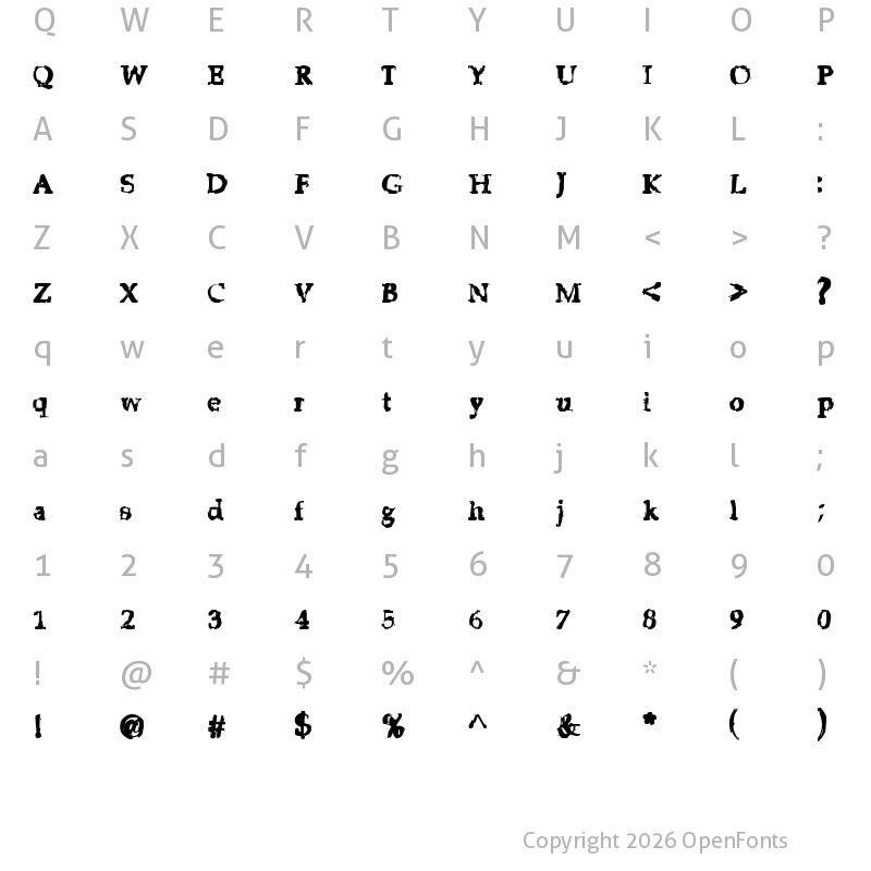 Character Map of Strip Club Motion Sickness grunge deluxe