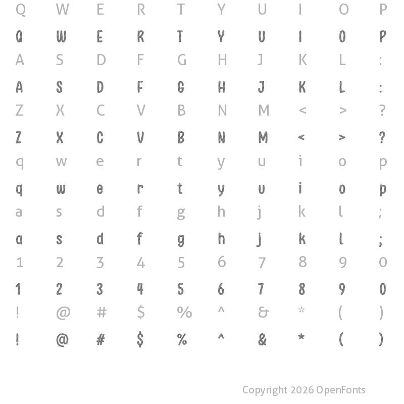 Character Map of Stripe October Seven Regular