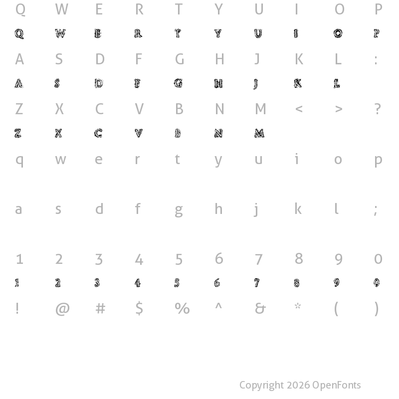 Character Map of Stucco Regular
