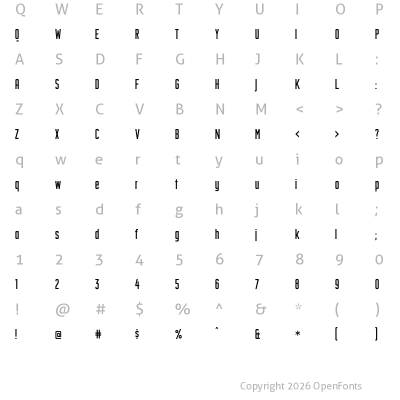Character Map of Sturkopf Grotesk Medium