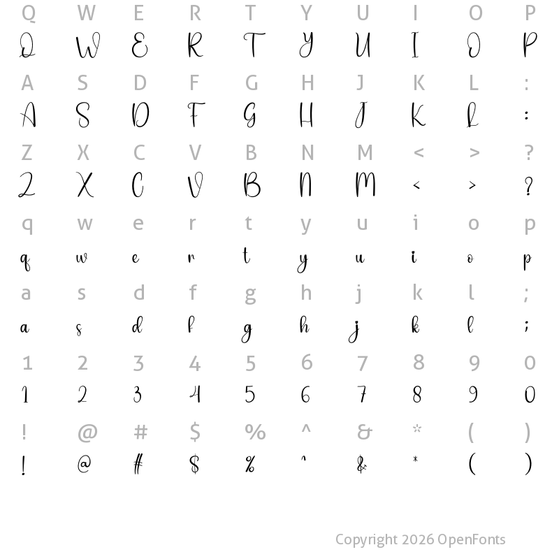 Character Map of Suddenly Regular