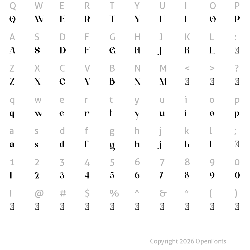 Character Map of Suika DEMO