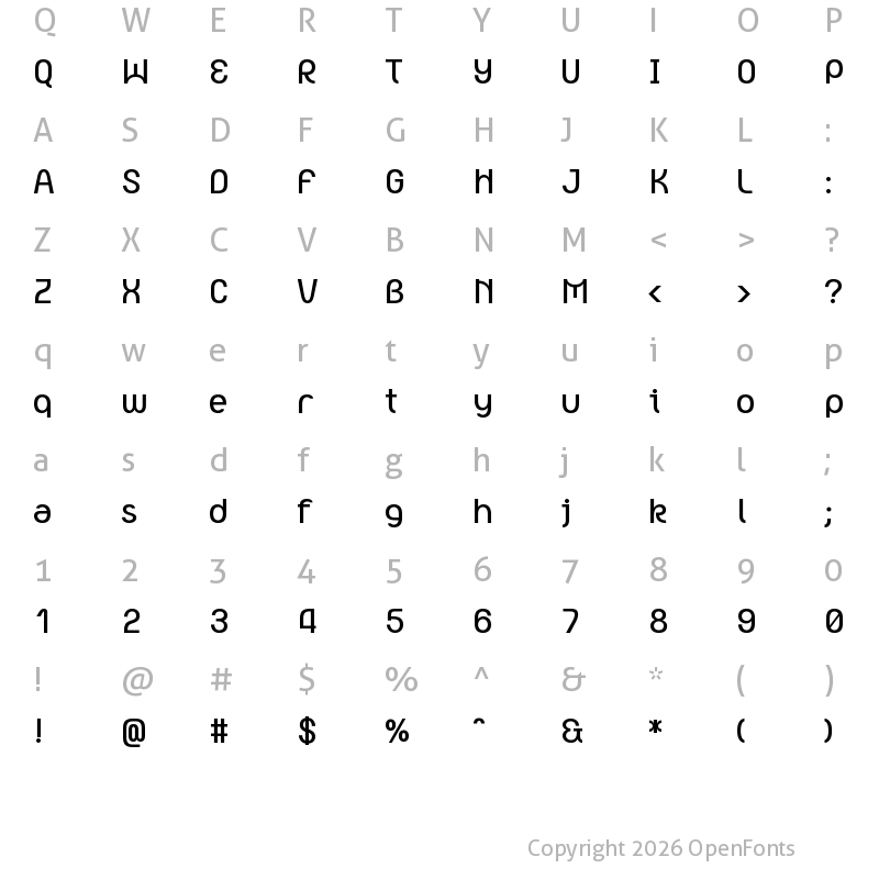 Character Map of Sukplena Roman