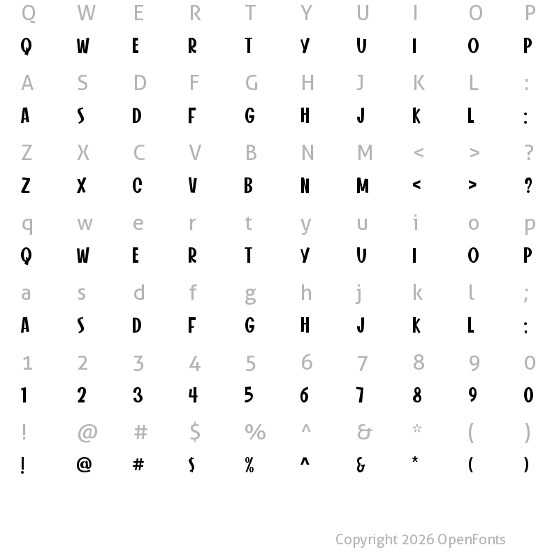 Character Map of Summer Sunshine Regular
