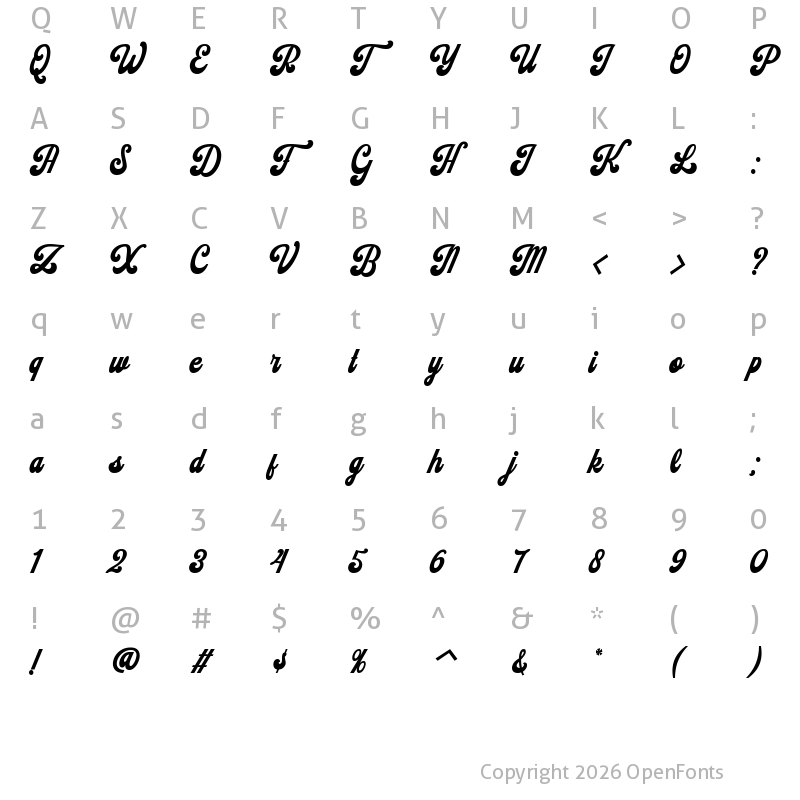 Character Map of Sundoes Regular