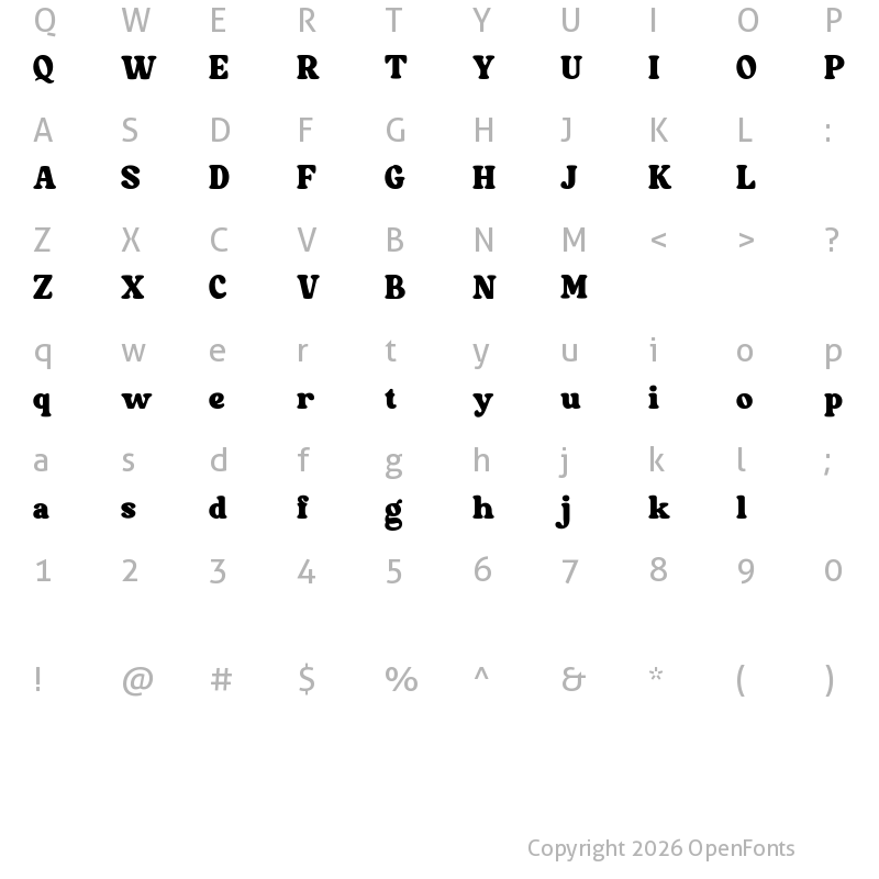 Character Map of Sundori Regular