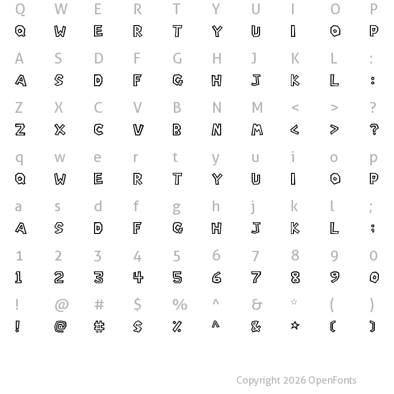 Character Map of Super Mario Bros. Regular