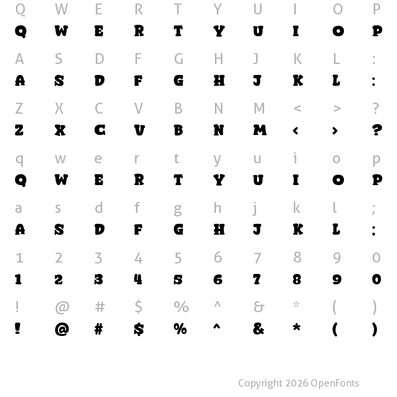 Character Map of Super Organic Regular