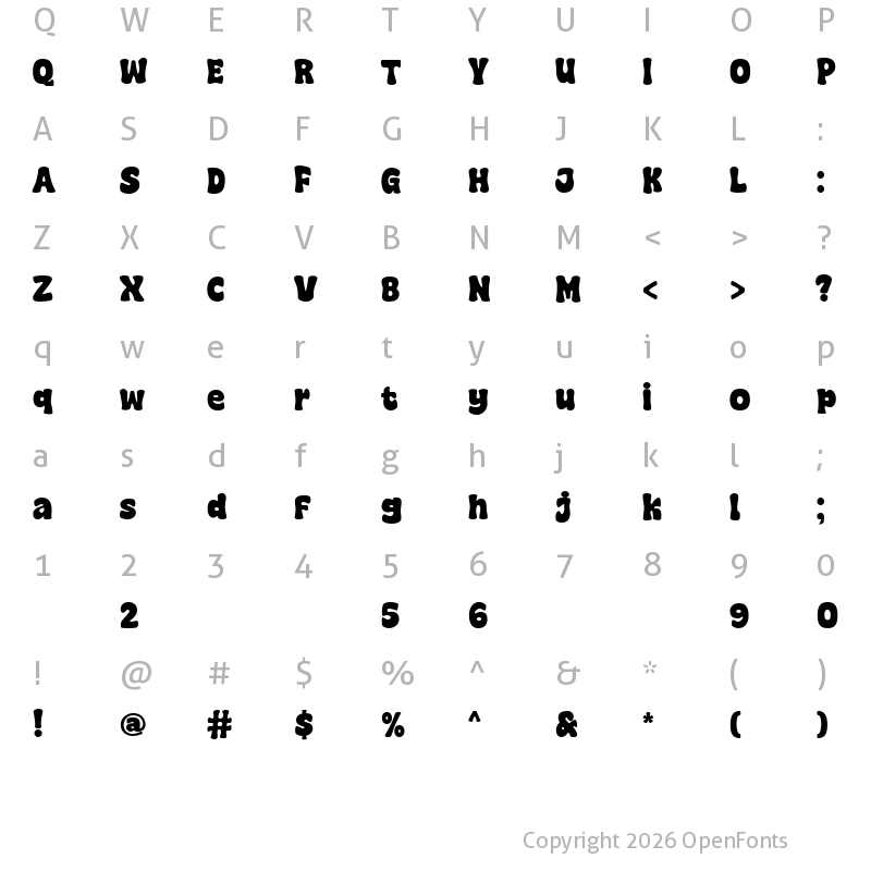 Character Map of Super Senior Regular